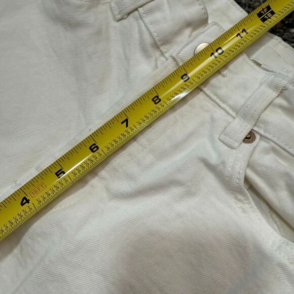 H&M White Wash High Rise Waisted Mom Jeans 4 Straight - Picture 7 of 8